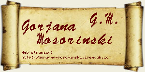 Gorjana Mošorinski vizit kartica